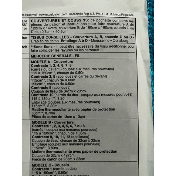 McCalls 3901 throw quilt pillow - Picture 6 of 7